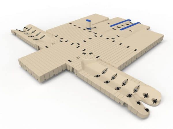Dock with 2 PWC ports and a BoatPort®