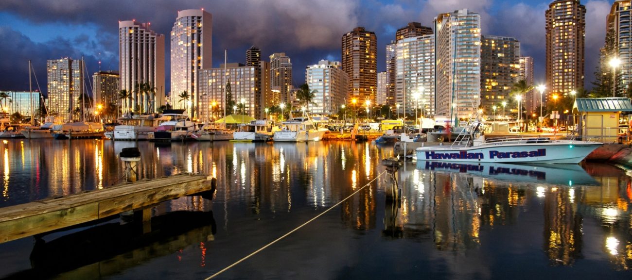 vibrant urban waterfront