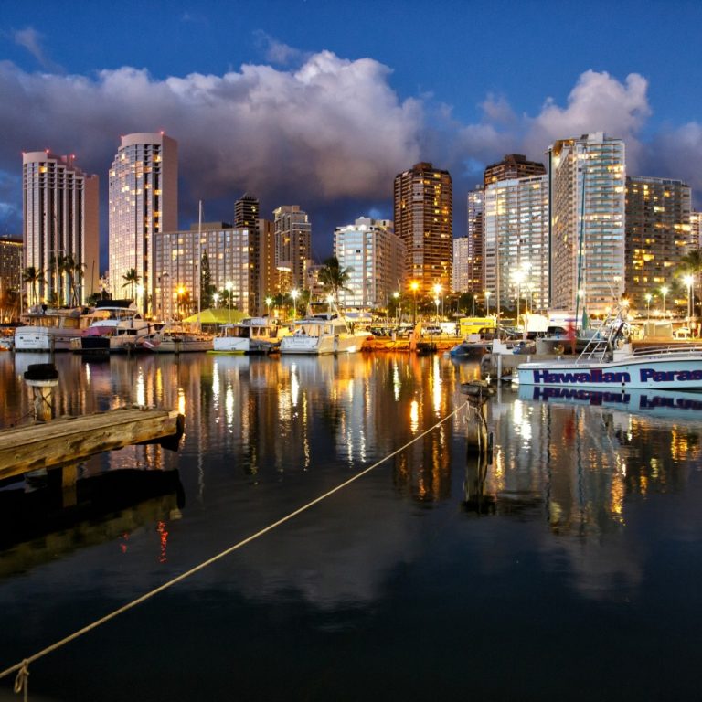 vibrant urban waterfront