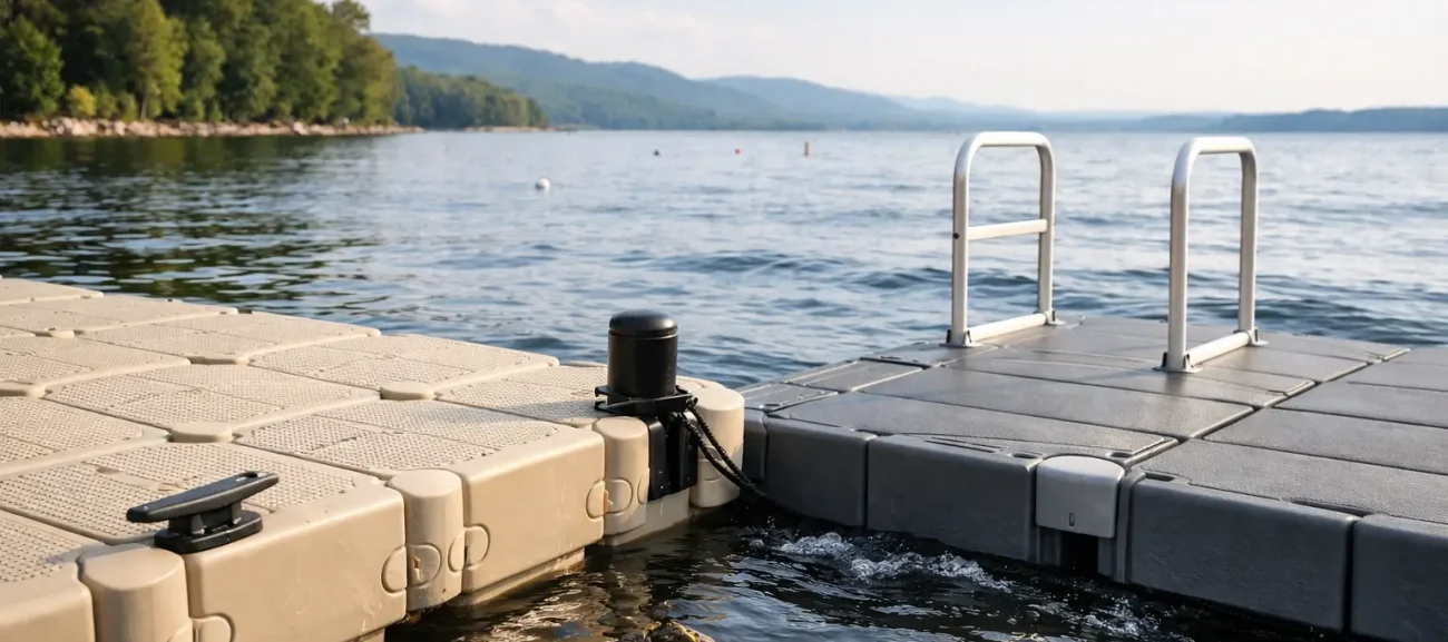 Floating Dock Sections for Changing Water