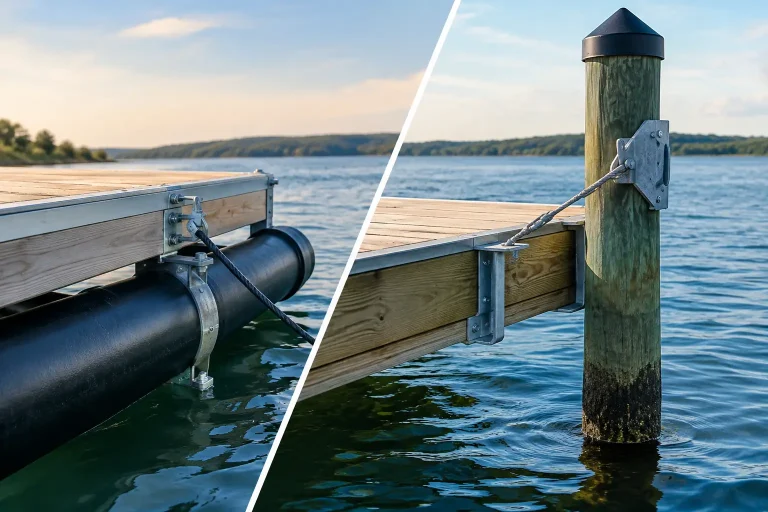 Pipe Anchors Versus Pile Anchors for Floating Docks