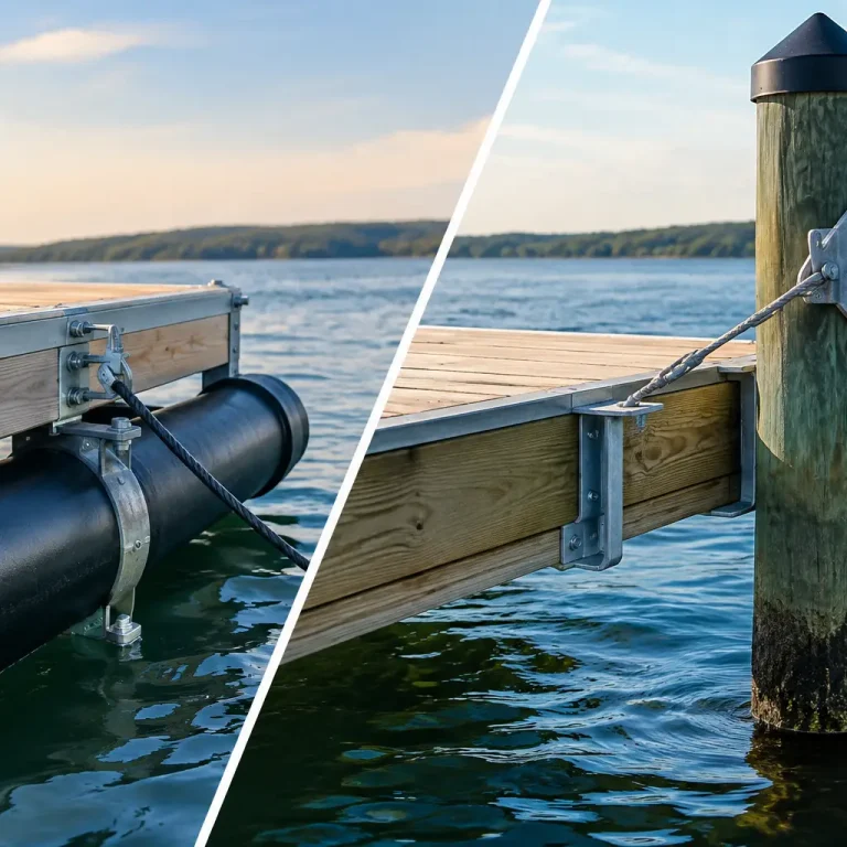 Pipe Anchors Versus Pile Anchors for Floating Docks